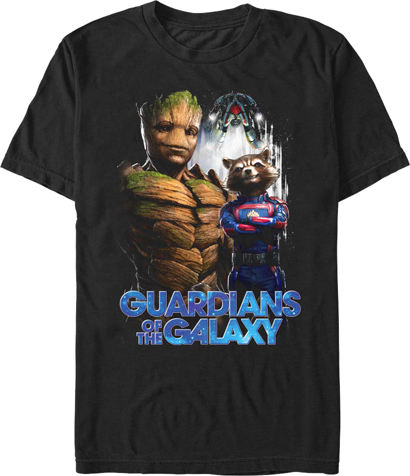 Groot Rocket Collage Guardians Of The Galaxy T-Shirt Hoodie, Sweatshirt | CiraTrend.com (Image 1)