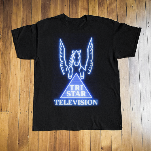 RETRO 'TRI-STAR TELEVISION' CRT BLACK TEE
