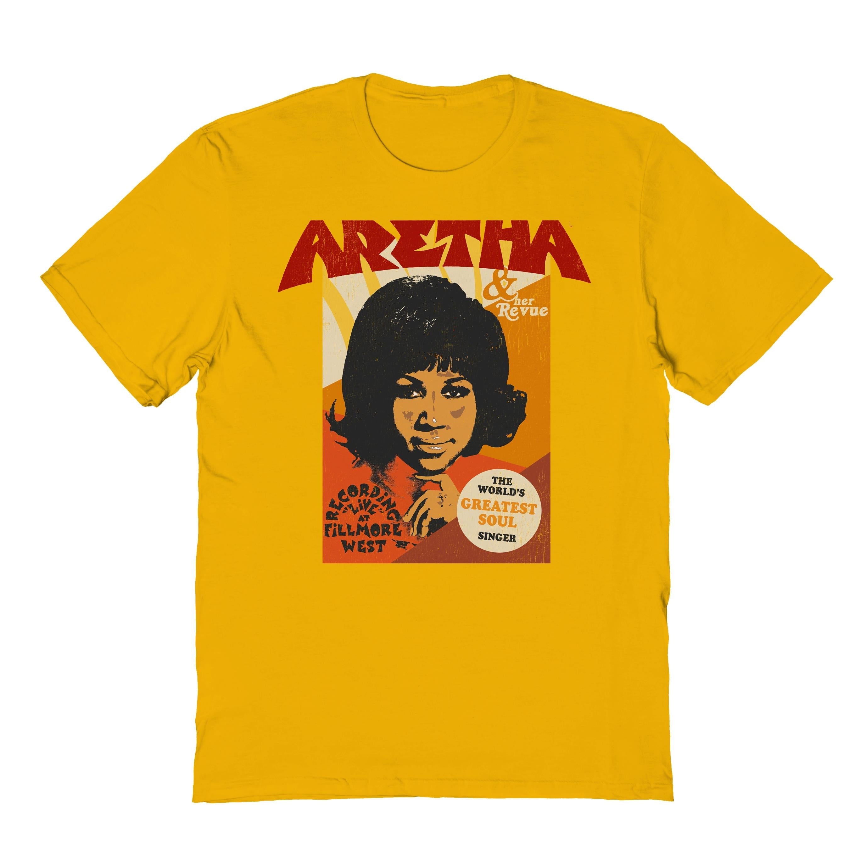 Aretha Franklin Aretha and Revue Mens T Shirt Gold Hoodie, Sweatshirt | CiraTrend.com