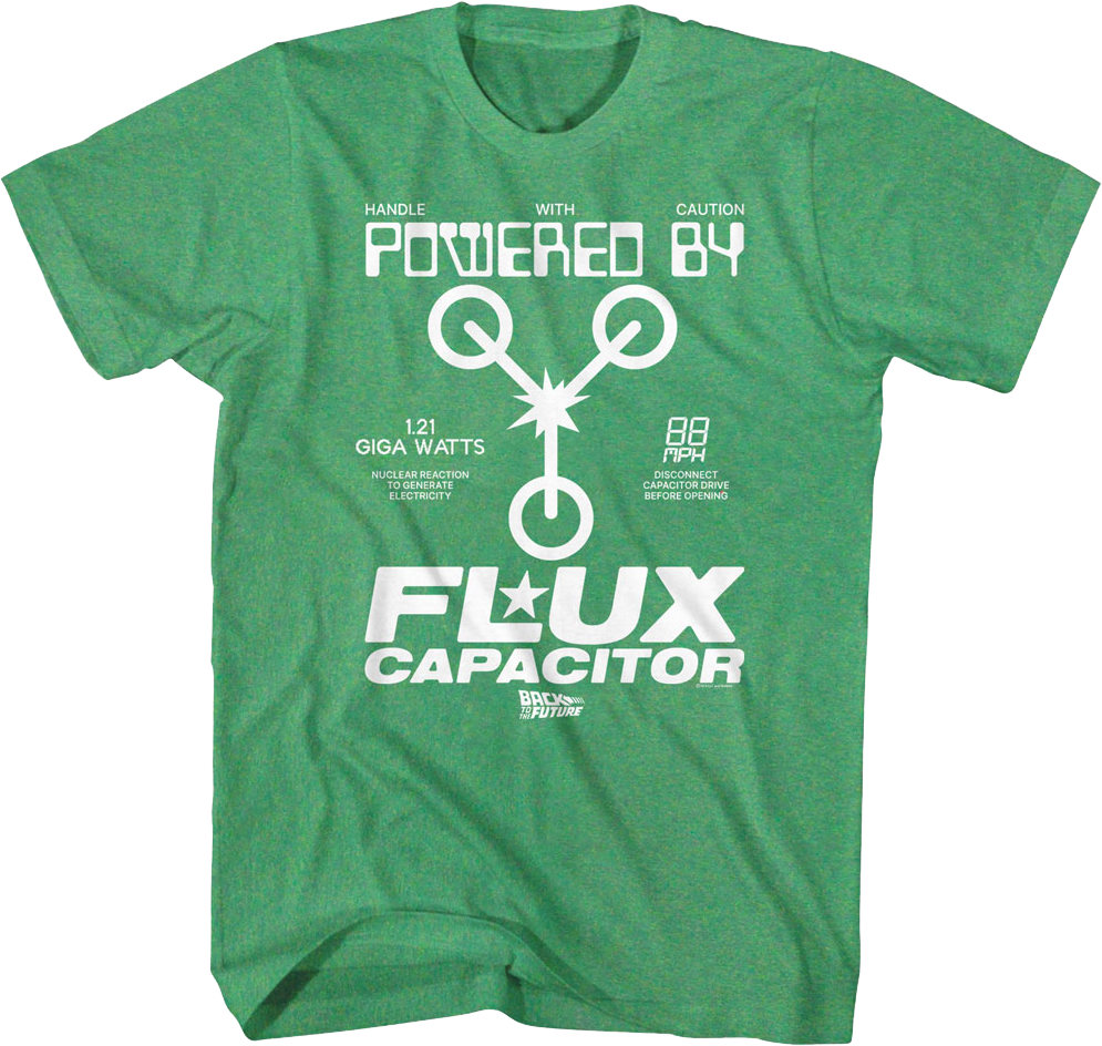 Handle With Caution Flux Capacitor Back To The Future T-Shirt Hoodie, Sweatshirt | CiraTrend.com (Image 1)