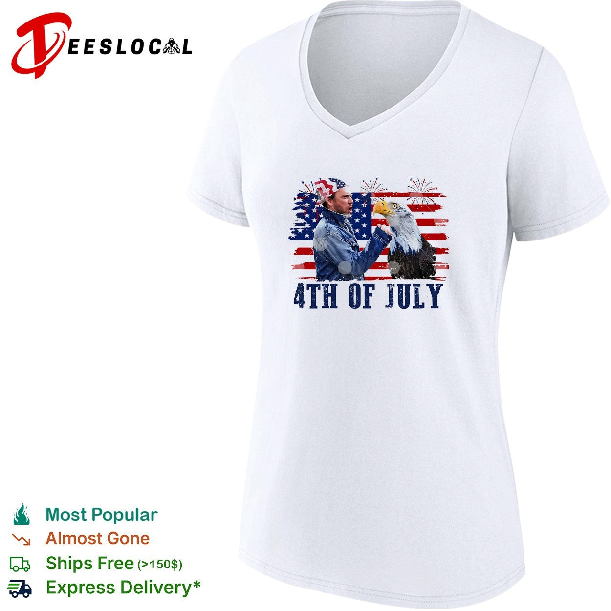 harlie Kelly Rock flag and Eagle 4th Of July Patriotic Eagle comedy shirt