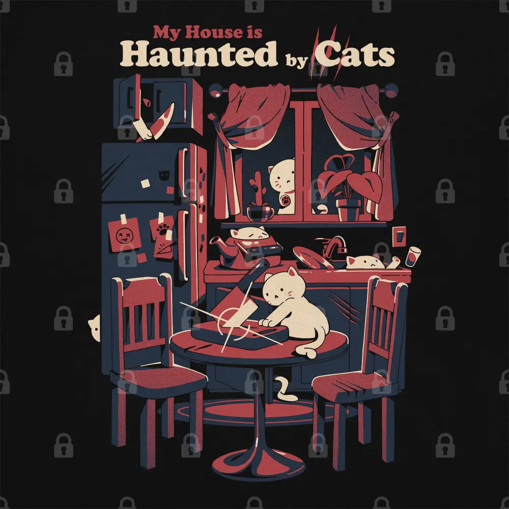 Haunted by Cats T-Shirt Hoodie, Sweatshirt | CiraTrend.com (Image 1)