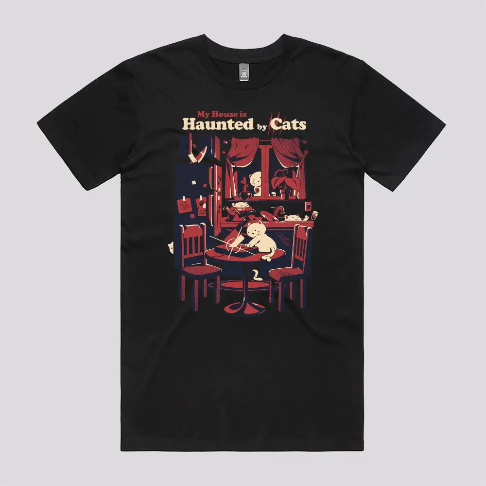 Haunted by Cats T-Shirt Hoodie, Sweatshirt | CiraTrend.com (Image 2)