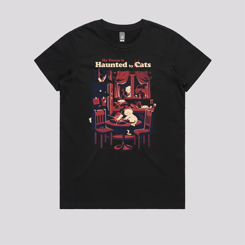 Haunted by Cats T-Shirt Hoodie, Sweatshirt | CiraTrend.com (Image 3)