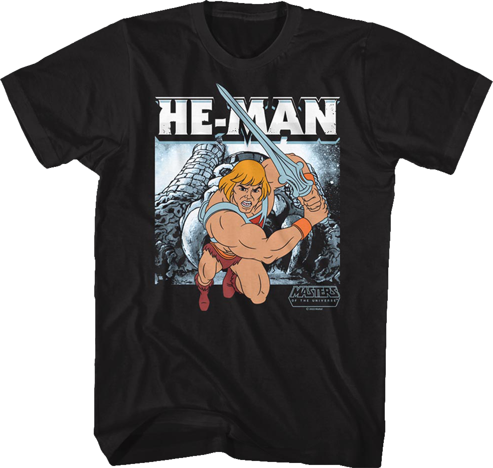 He Man Castle Grayskull Action Pose Masters Universe T-Shirts, Hoodie, Sweatshirt
