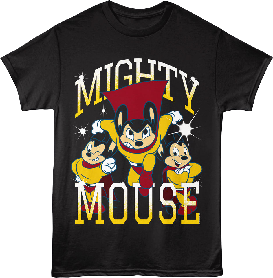 Heroic Poses Mighty Mouse T-Shirt Hoodie, Sweatshirt | CiraTrend.com (Image 1)