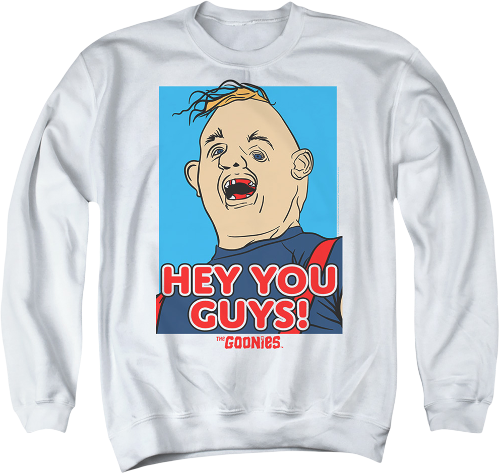 Hey You Guys Sloth Illustration Goonies Sweatshirt T-Shirts, Hoodie | CiraTrend.com (Image 1)