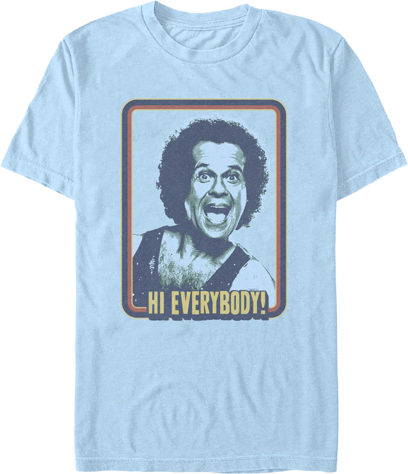 Hi Everybody Richard Simmons T-Shirt Hoodie, Sweatshirt | CiraTrend.com (Image 1)