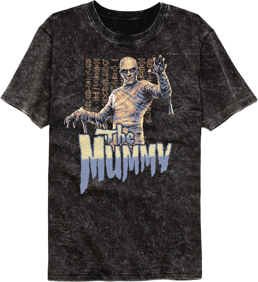 Hieroglyphs The Mummy Mineral Wash T-Shirt Hoodie, Sweatshirt | CiraTrend.com (Image 1)