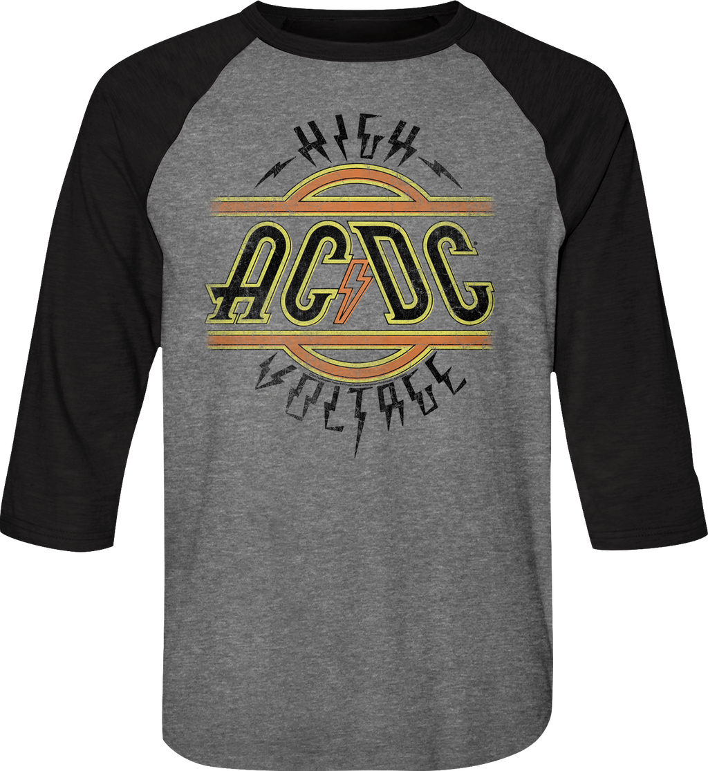High Voltage ACDC Raglan Baseball Shirt Hoodie, Sweatshirt | CiraTrend.com (Image 1)