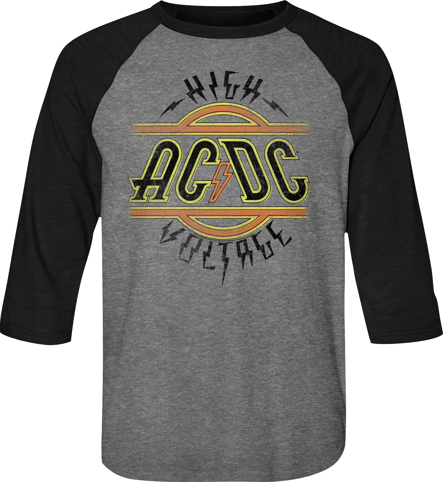 High Voltage ACDC Raglan Baseball Shirt Hoodie, Sweatshirt | CiraTrend.com (Image 1)