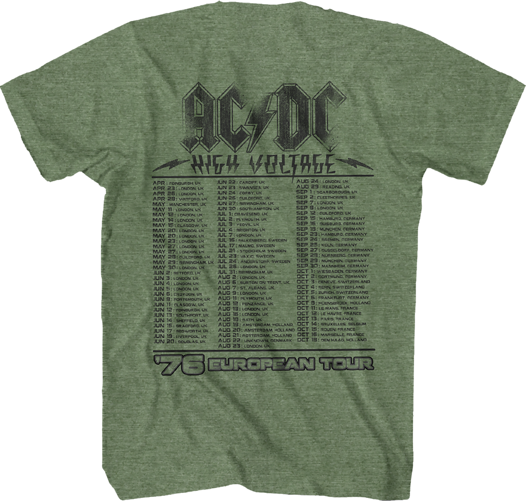 High Voltage European Tour ACDC Shirt Hoodie, Sweatshirt | CiraTrend.com (Image 3)
