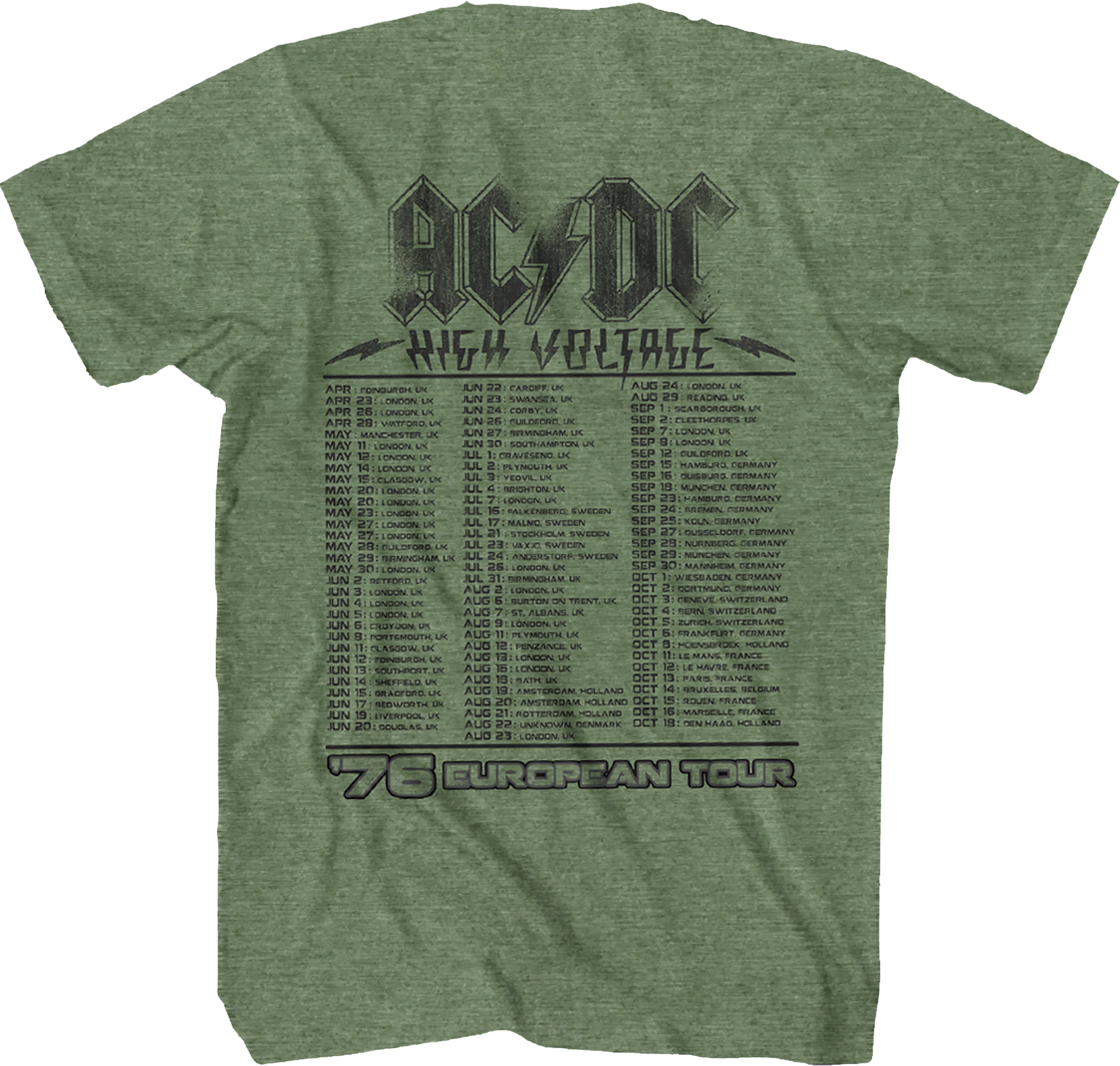 High Voltage European Tour ACDC Shirt Hoodie, Sweatshirt | CiraTrend.com (Image 3)