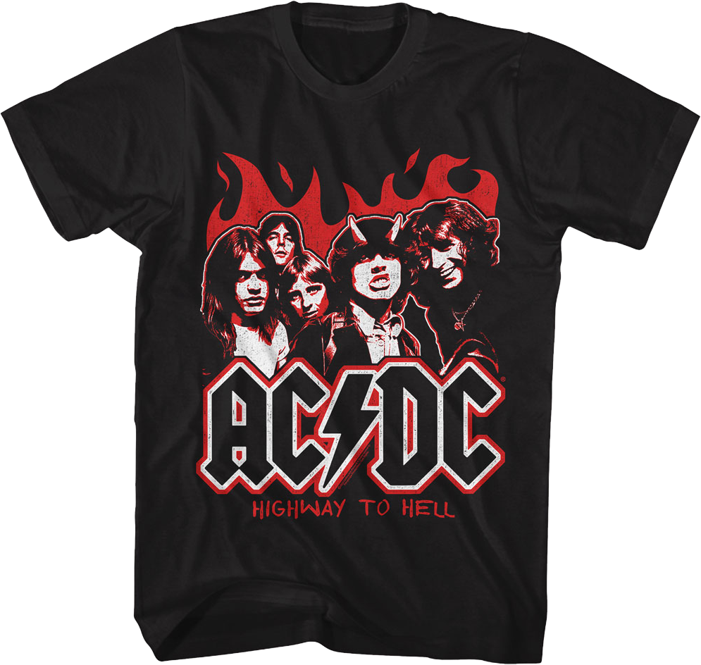 Highway To Hell Flames ACDC Shirt Hoodie, Sweatshirt | CiraTrend.com (Image 1)