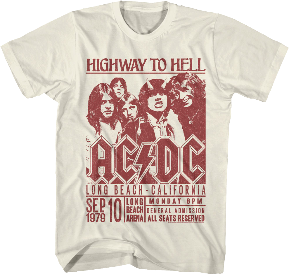 Highway To Hell Long Beach Poster ACDC T-Shirt Hoodie, Sweatshirt | CiraTrend.com (Image 1)