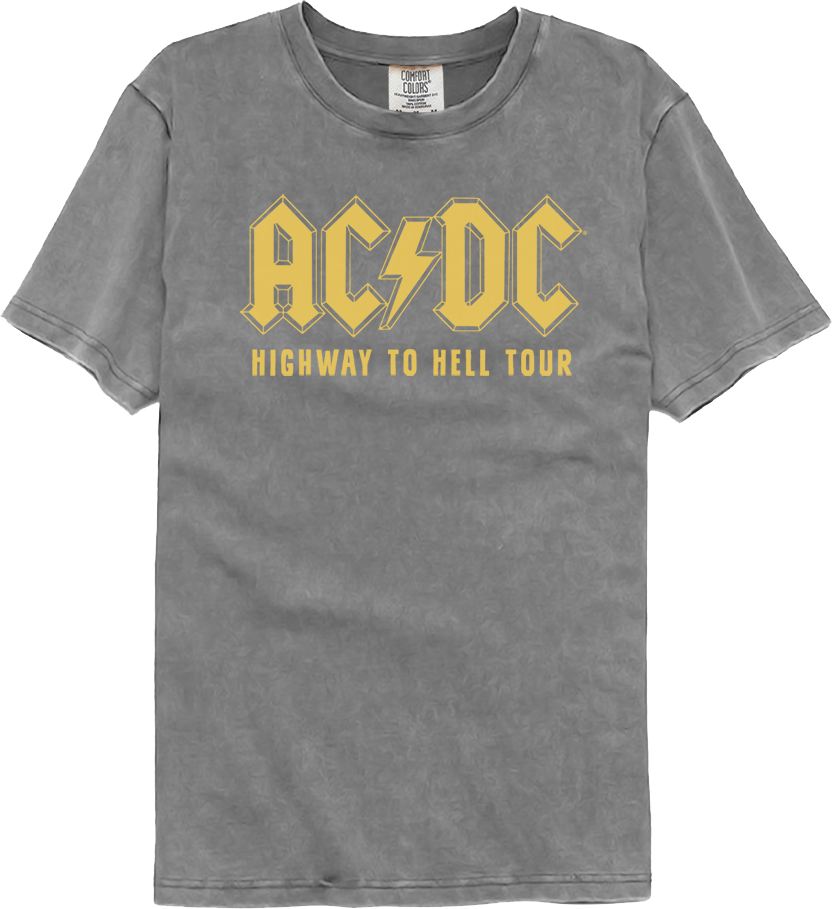 Highway To Hell Tour ACDC Comfort Colors Brand T-Shirt Hoodie, Sweatshirt | CiraTrend.com (Image 1)