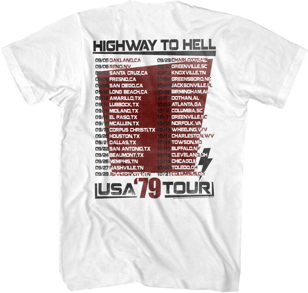 Highway To Hell USA Tour ACDC T-Shirt Hoodie, Sweatshirt | CiraTrend.com (Image 4)