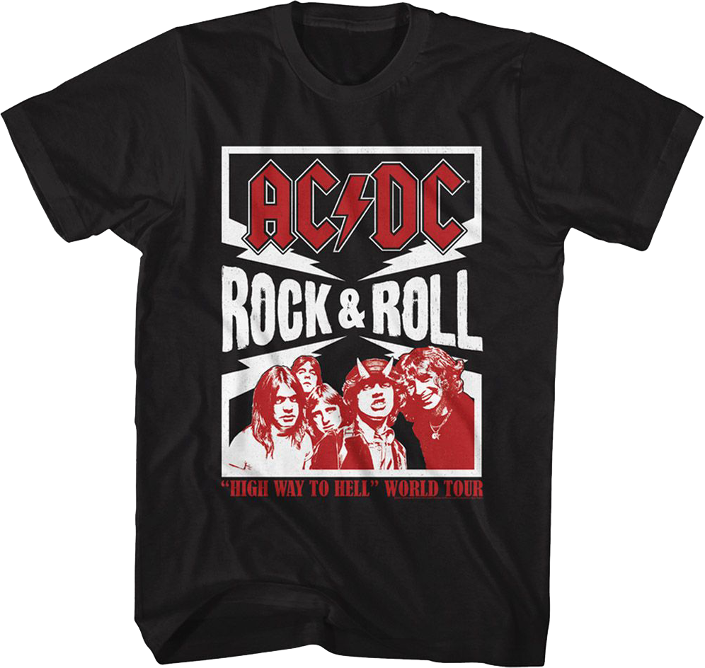 Highway To Hell World Tour ACDC Shirt Hoodie, Sweatshirt | CiraTrend.com (Image 1)