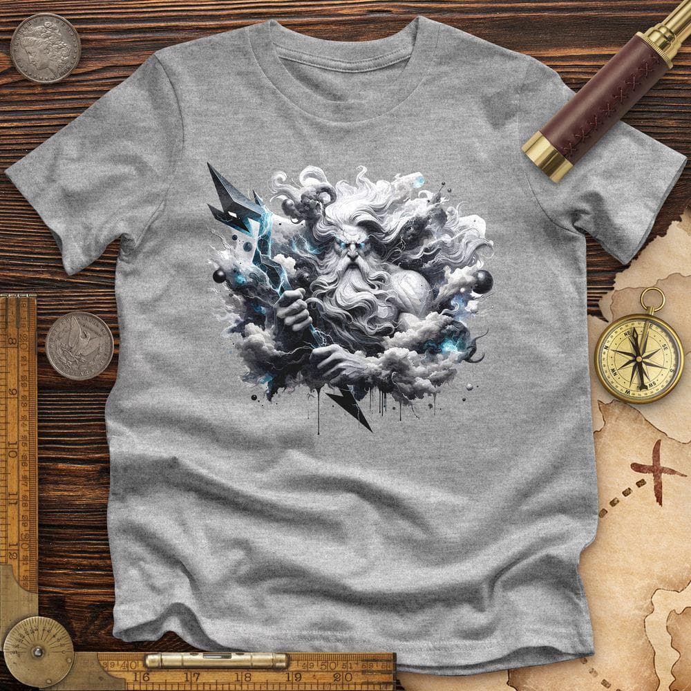 A Powerful Zeus Holding a Lightning Bolt Premium QualityTee T-Shirts, Hoodie, Sweatshirt | CiraTrend.com (Image 1)