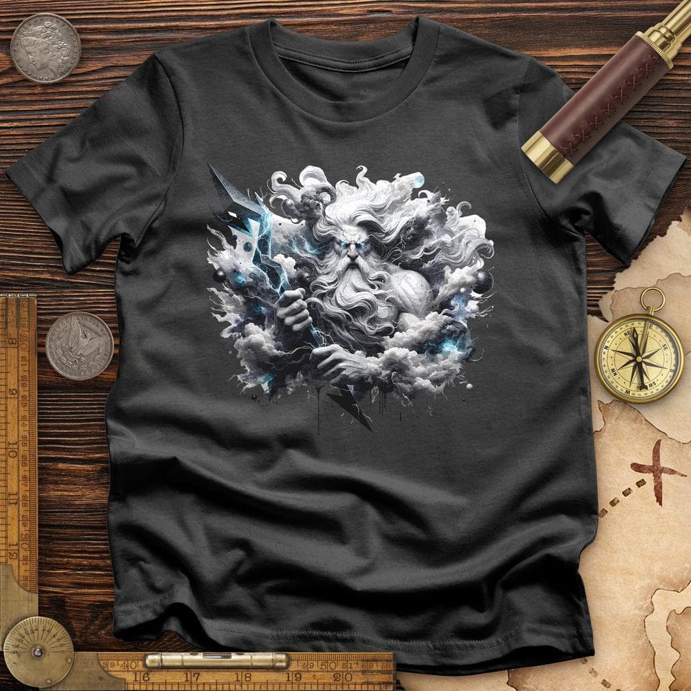 A Powerful Zeus Holding a Lightning Bolt T-Shirt Hoodie, Sweatshirt | CiraTrend.com (Image 3)