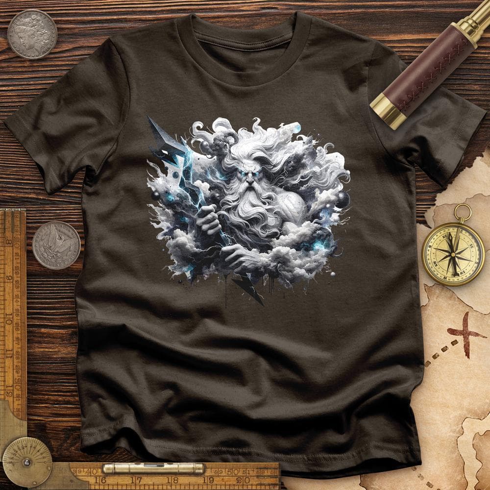 A Powerful Zeus Holding a Lightning Bolt T-Shirt Hoodie, Sweatshirt | CiraTrend.com (Image 4)