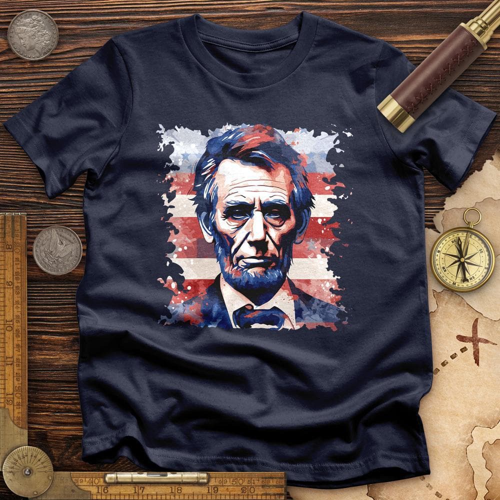 Abe Lincoln American Flag Art T-Shirt Hoodie, Sweatshirt | CiraTrend.com (Image 3)