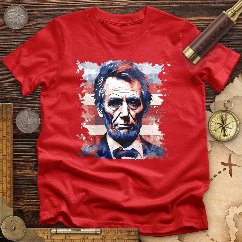 Abe Lincoln American Flag Art T-Shirt Hoodie, Sweatshirt | CiraTrend.com (Image 4)