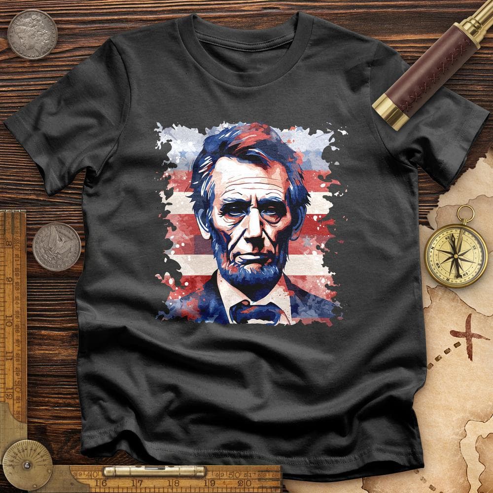Abe Lincoln American Flag Art T-Shirt Hoodie, Sweatshirt | CiraTrend.com (Image 1)