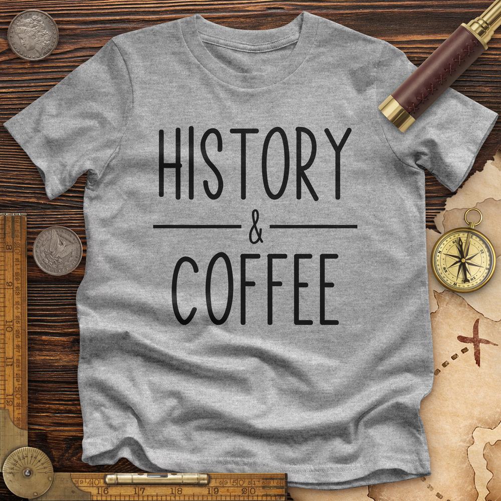 History & Coffee Premium Quality Tee Hoodie, Sweatshirt | CiraTrend.com (Image 3)