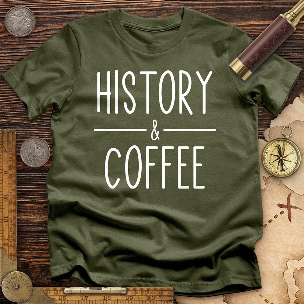 History & Coffee T-Shirt Hoodie, Sweatshirt | CiraTrend.com (Image 4)