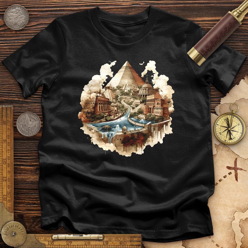 Pyramids Egypt City With River Premium QualityTee T-Shirts, Hoodie, Sweatshirt | CiraTrend.com (Image 1)
