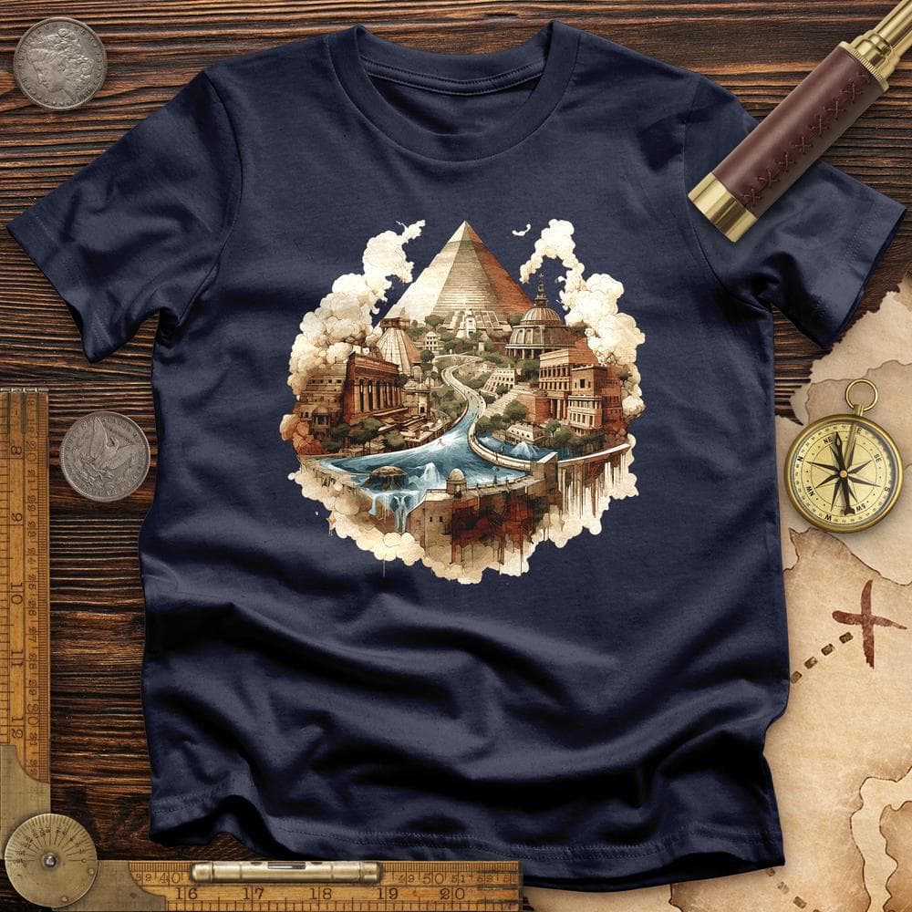 Pyramids Egypt City With River T-Shirt Hoodie, Sweatshirt | CiraTrend.com (Image 2)