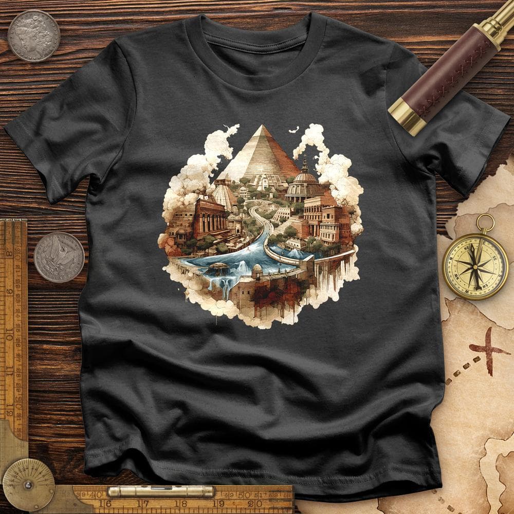 Pyramids Egypt City With River T-Shirt Hoodie, Sweatshirt | CiraTrend.com (Image 3)