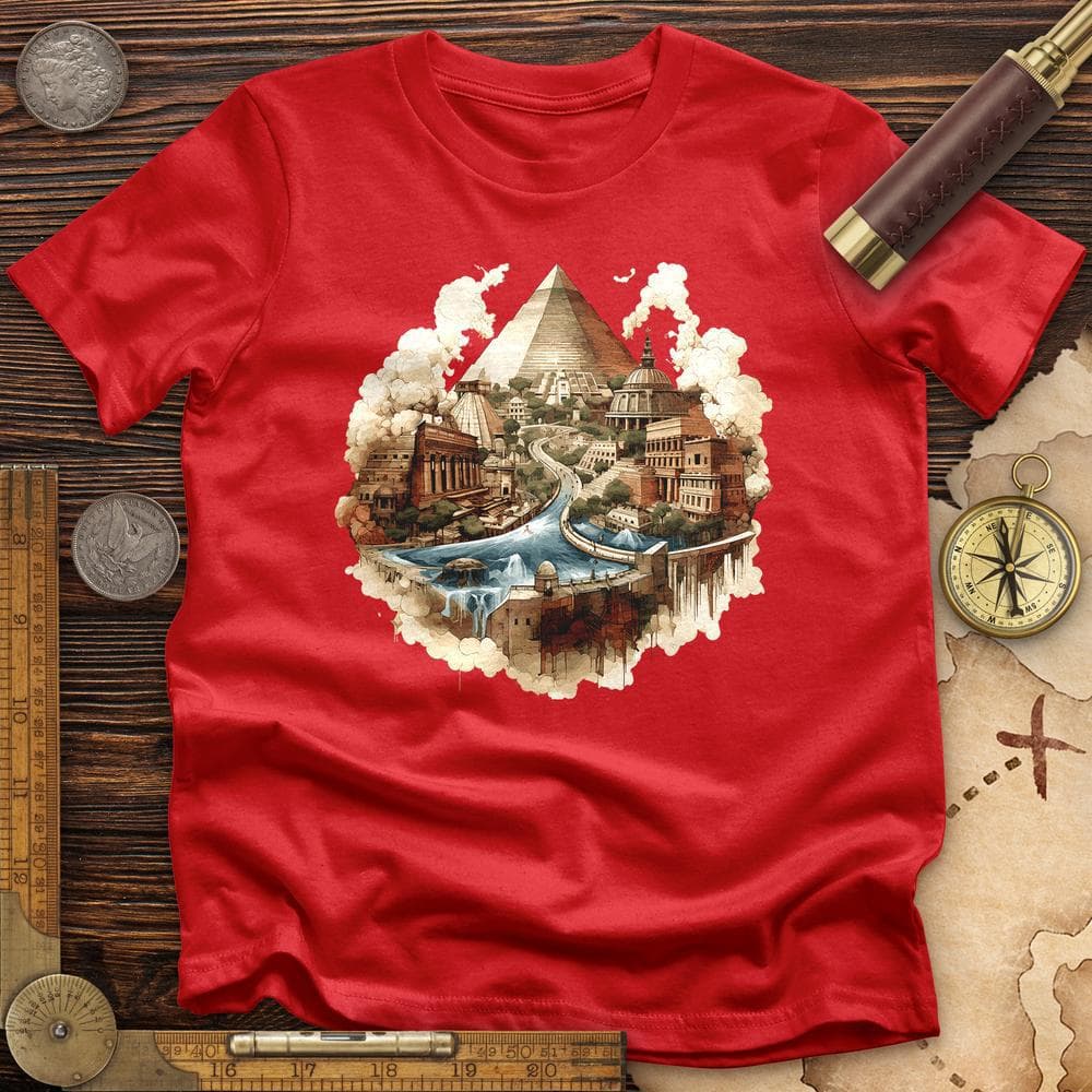 Pyramids Egypt City With River T-Shirt Hoodie, Sweatshirt | CiraTrend.com (Image 5)