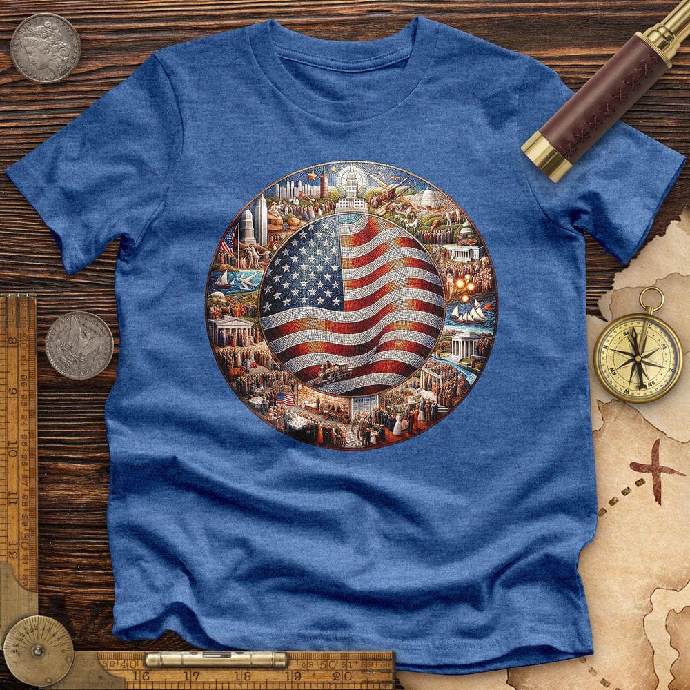 USA Mosaic Premium Quality Tee Hoodie, Sweatshirt | CiraTrend.com (Image 3)