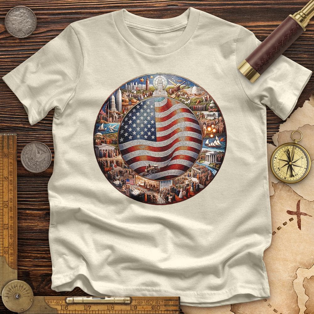 USA Mosaic Premium Quality Tee Hoodie, Sweatshirt | CiraTrend.com (Image 2)