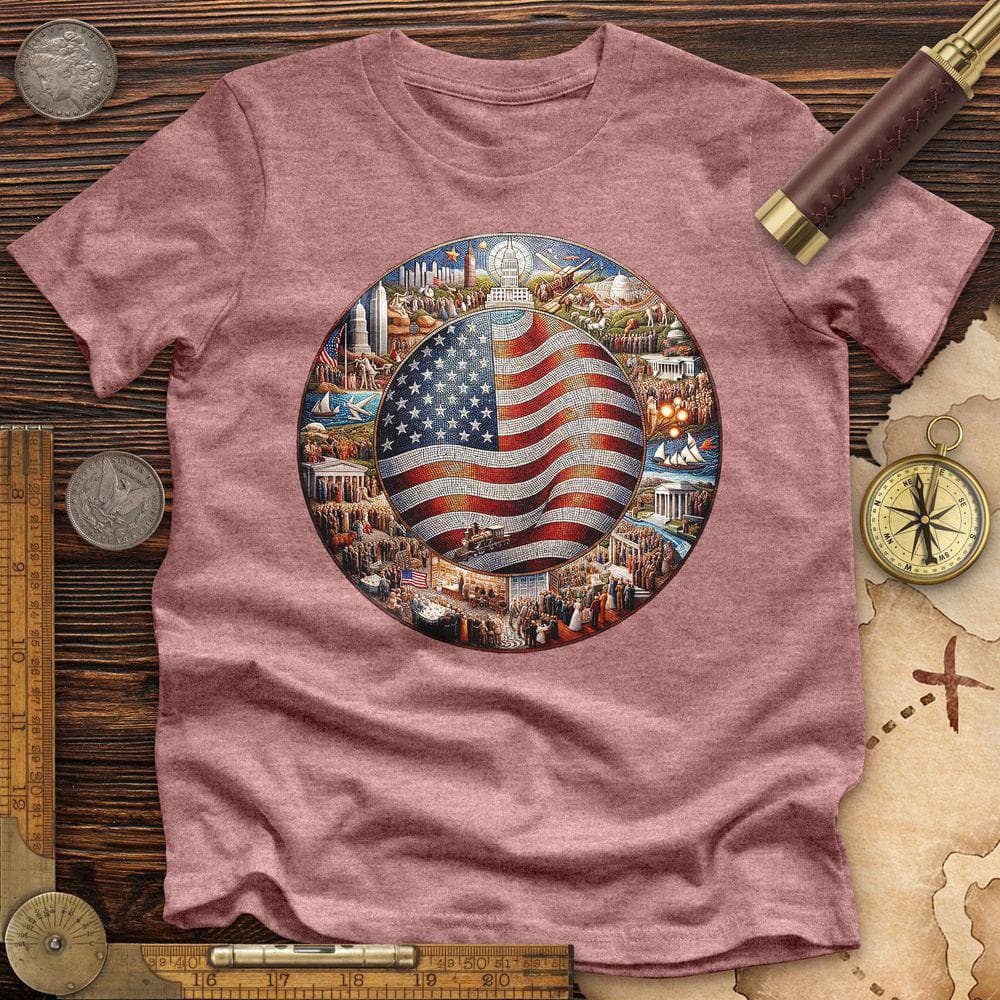 USA Mosaic Premium Quality Tee Hoodie, Sweatshirt | CiraTrend.com (Image 1)