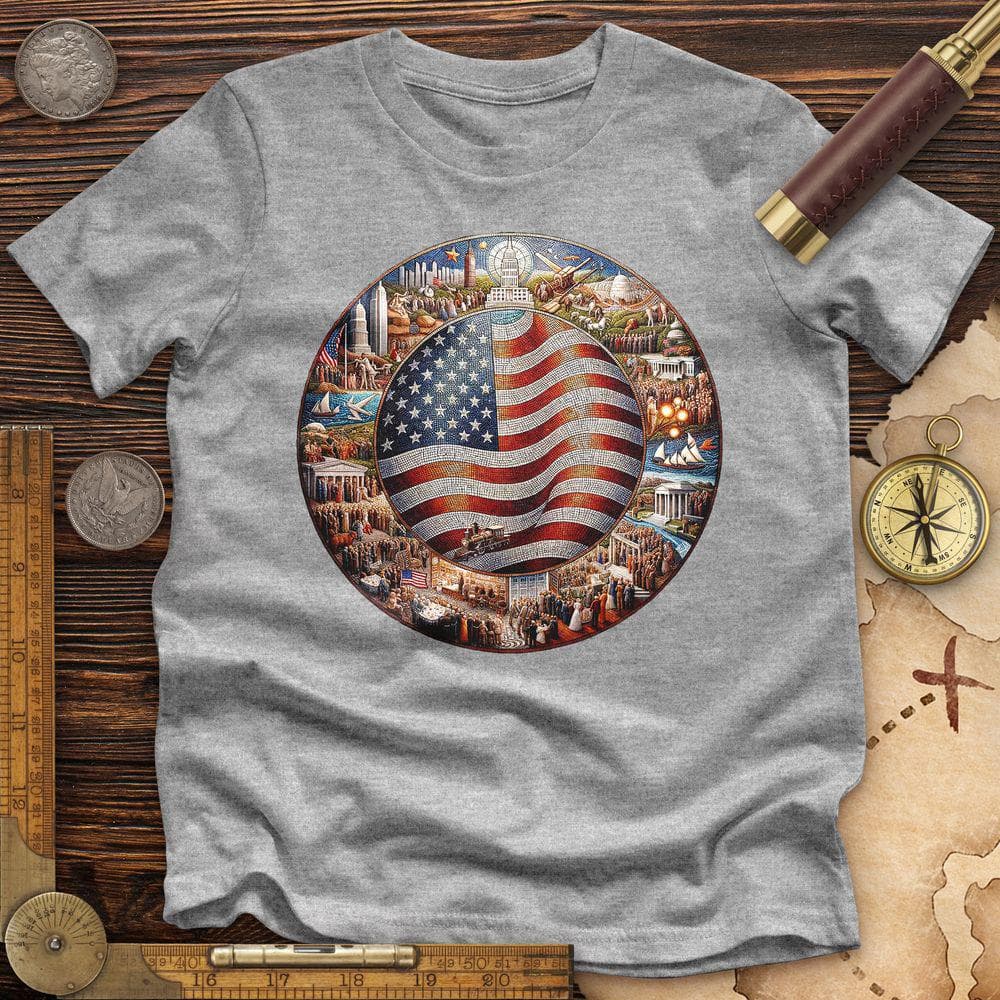 USA Mosaic Premium Quality Tee Hoodie, Sweatshirt | CiraTrend.com (Image 4)