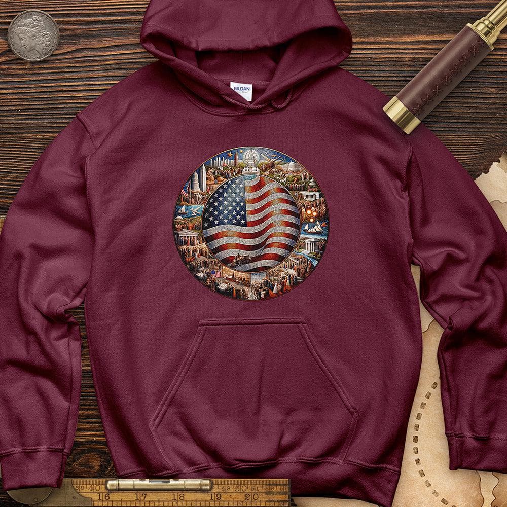 USA Mosaic Hoodie T-Shirts, Sweatshirt | CiraTrend.com (Image 3)