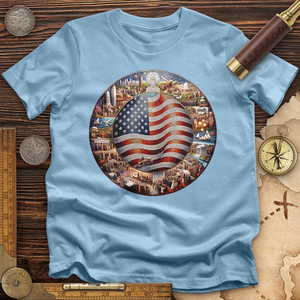 USA Mosaic T-Shirt Hoodie, Sweatshirt | CiraTrend.com (Image 3)