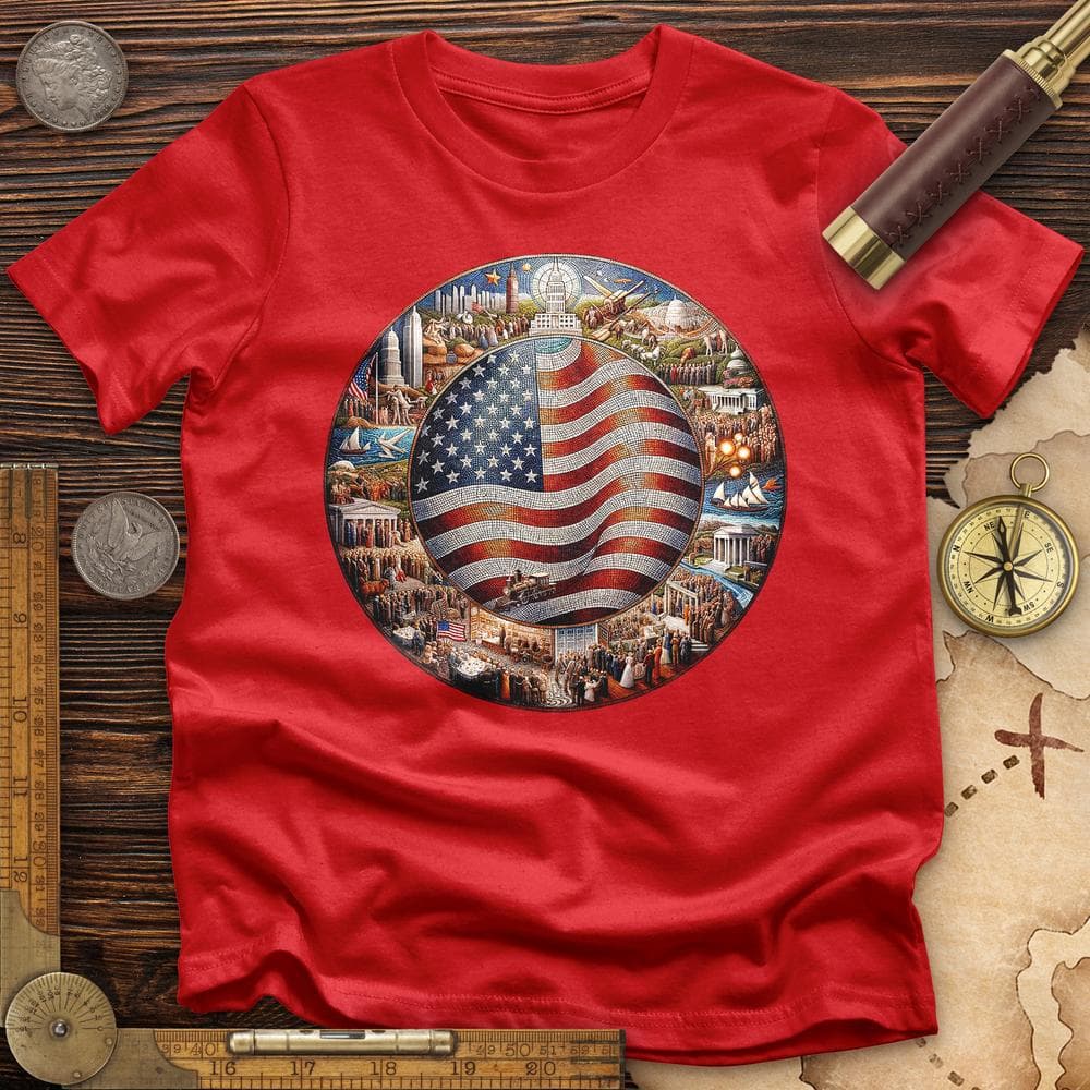 USA Mosaic T-Shirt Hoodie, Sweatshirt | CiraTrend.com (Image 5)