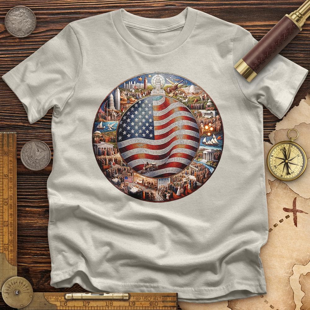 USA Mosaic T-Shirt Hoodie, Sweatshirt | CiraTrend.com (Image 1)