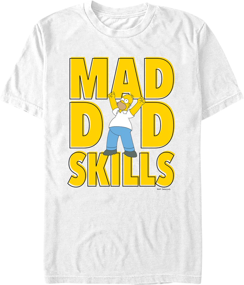 Homer Simpson Mad Dad Skills Simpsons T-Shirt Hoodie, Sweatshirt | CiraTrend.com (Image 1)