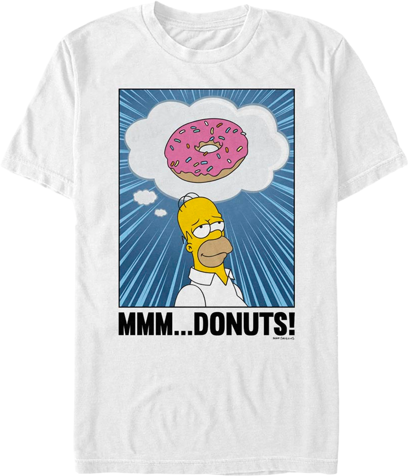 Homer Simpson Mmm Donuts Simpsons T-Shirt Hoodie, Sweatshirt | CiraTrend.com (Image 1)