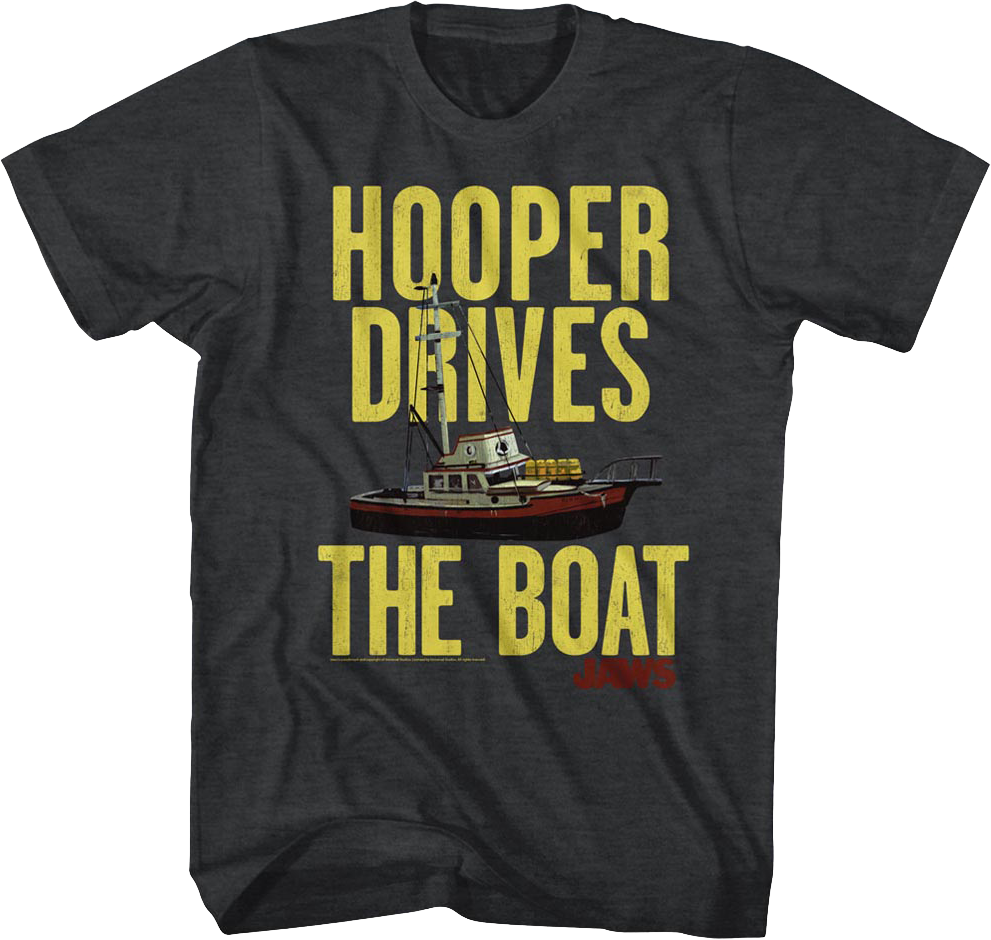 Hooper Drives The Boat Jaws T-Shirt Hoodie, Sweatshirt | CiraTrend.com (Image 1)