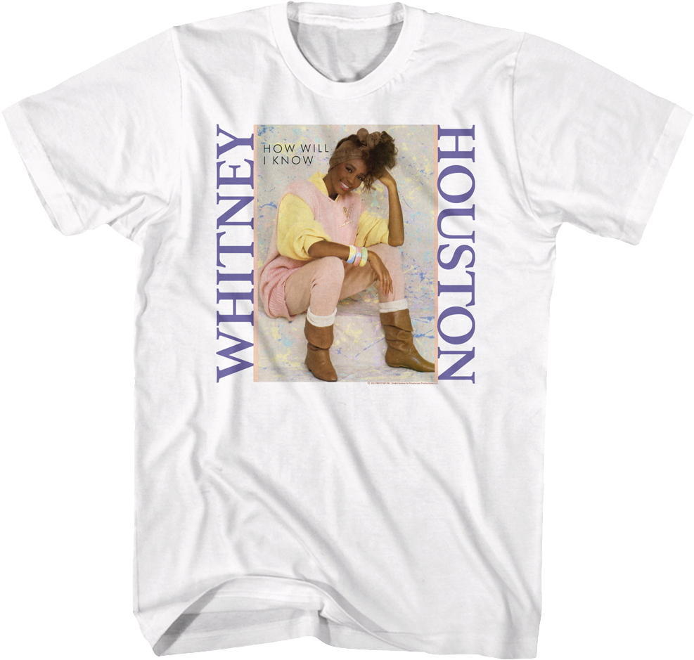 How Will I Know Single Cover Whitney Houston T-Shirt Hoodie, Sweatshirt | CiraTrend.com (Image 1)