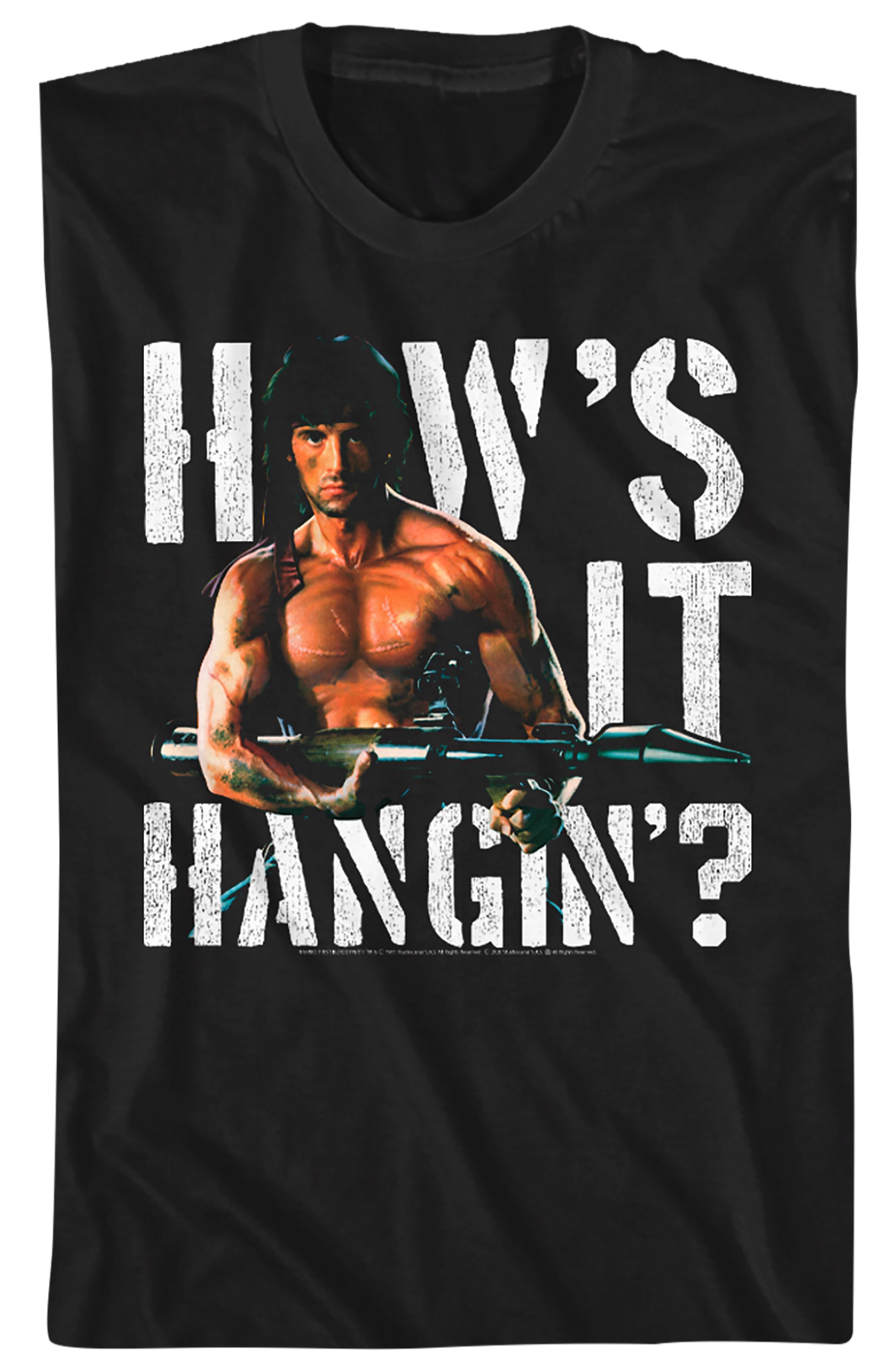 How's It Hangin' Rambo T-Shirt Hoodie, Sweatshirt | CiraTrend.com (Image 2)