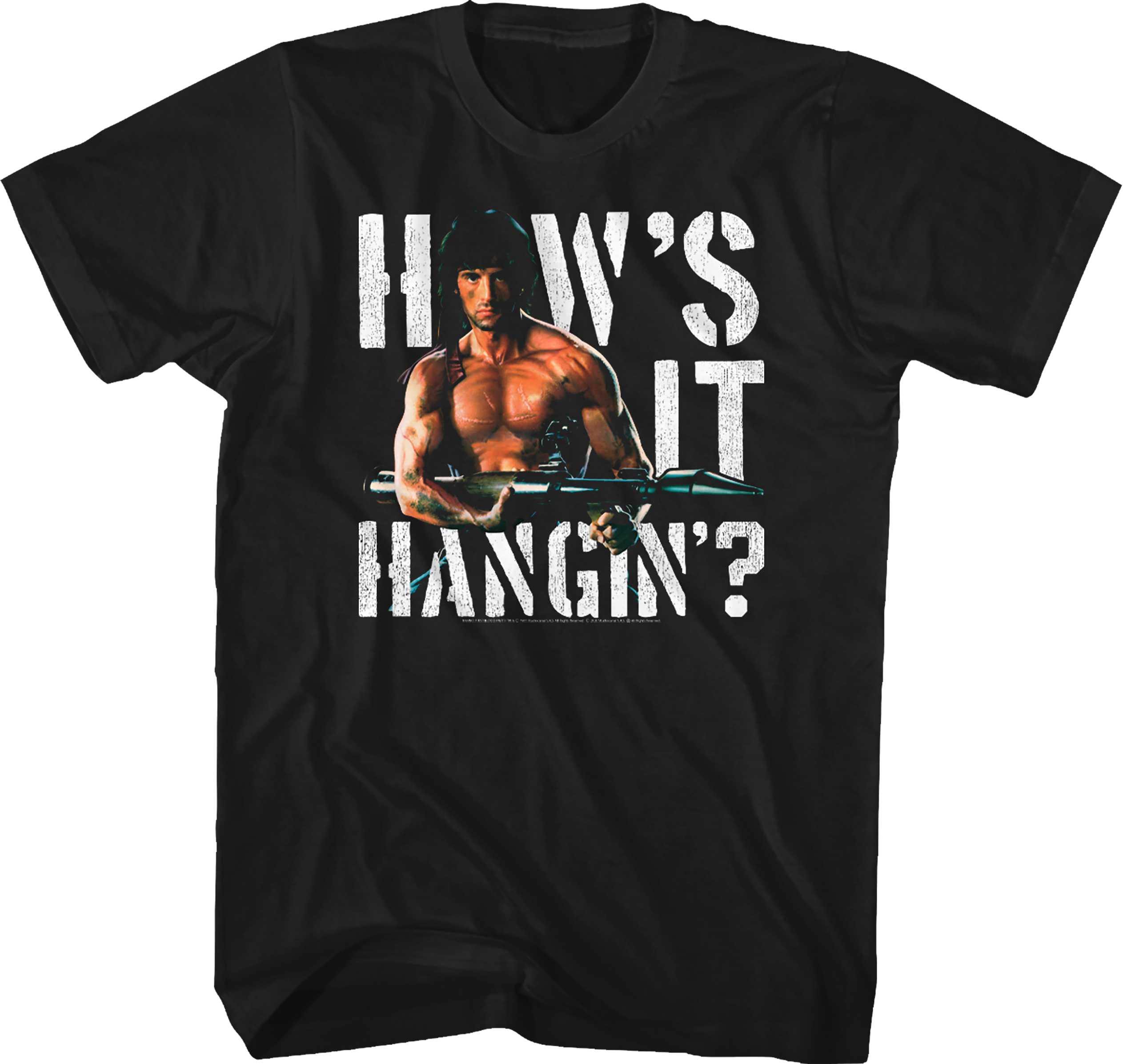 How's It Hangin' Rambo T-Shirt Hoodie, Sweatshirt | CiraTrend.com (Image 1)