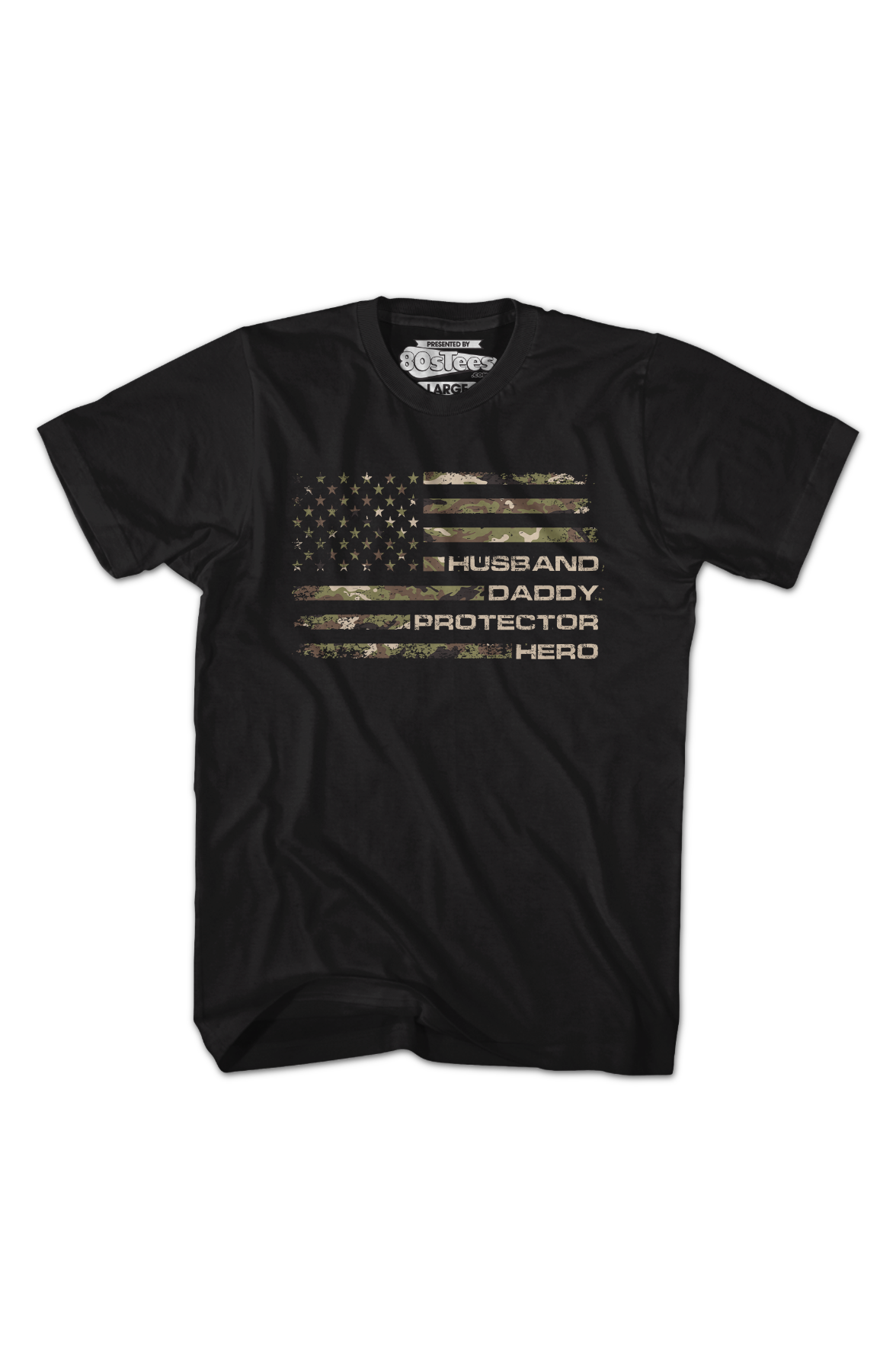 Husband Daddy Protector Hero Flag T-Shirt Hoodie, Sweatshirt | CiraTrend.com (Image 2)
