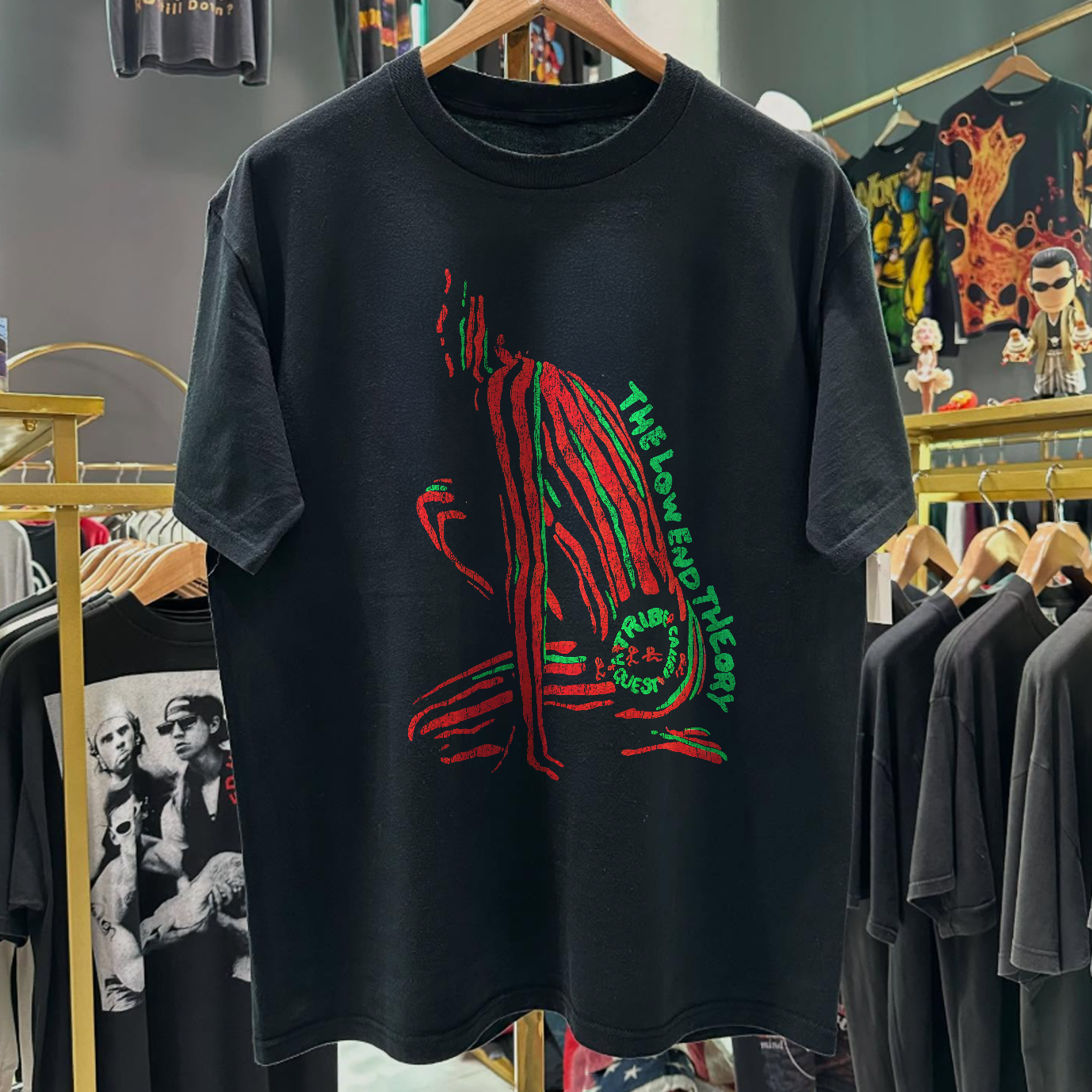 1991 TRIBE CALLED QUEST 'LOW END THEORY' WASHED BLACK T-SHIRT